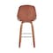 Armen Living Arabela 26" Gray Faux Leather and Walnut Wood Swivel Bar Stool LCAABAWAGR26 - alternate 9